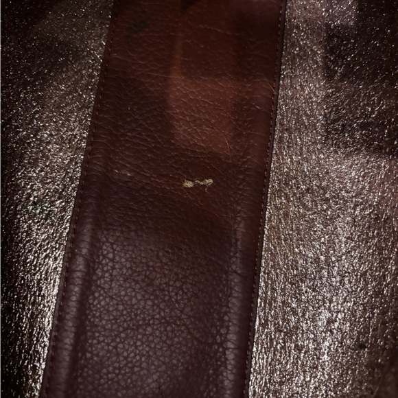 Bottler Brown Leather Tote With Gold Lining - Picture 5 of 8